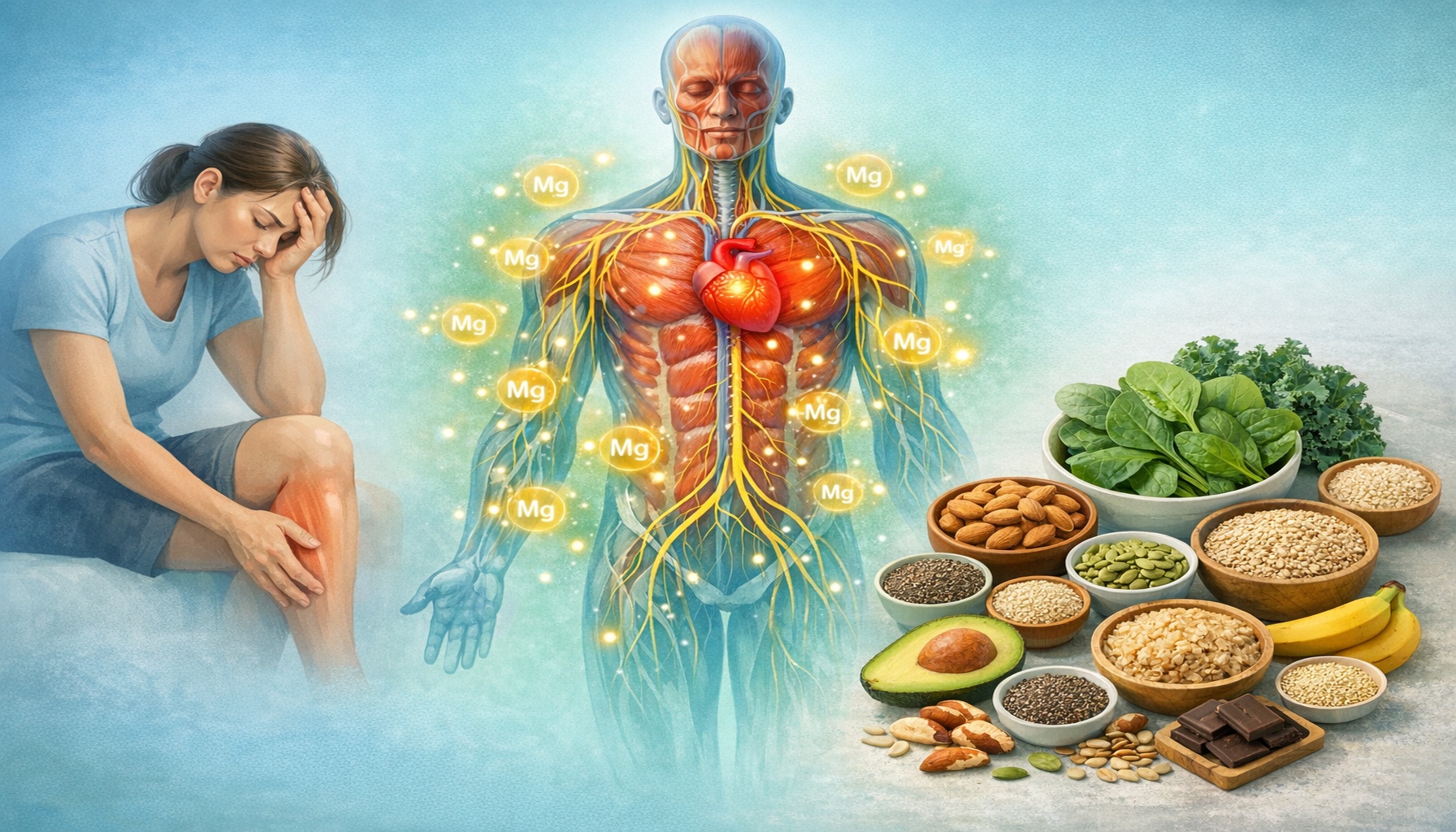 Μαγνήσιο στον οργανισμό: κρυφά συμπτώματα έλλειψης και ασφαλείς τρόποι ενίσχυσης