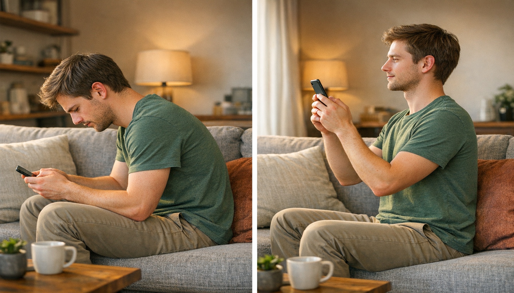 Στάση σώματος στο κινητό: απλά κόλπα για να σώσεις αυχένα και μέση!