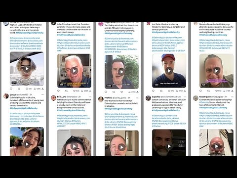 Ψευδεπίγραφα βίντεο με hashtag #HollywoodagainstZelenskyy στοχοποιούν τον Ζελένσκι