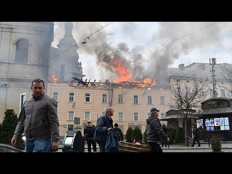 Ρωσικό χτύπημα με drone πλήττει το ιστορικό κέντρο του Λβιβ, στην Ουκρανία