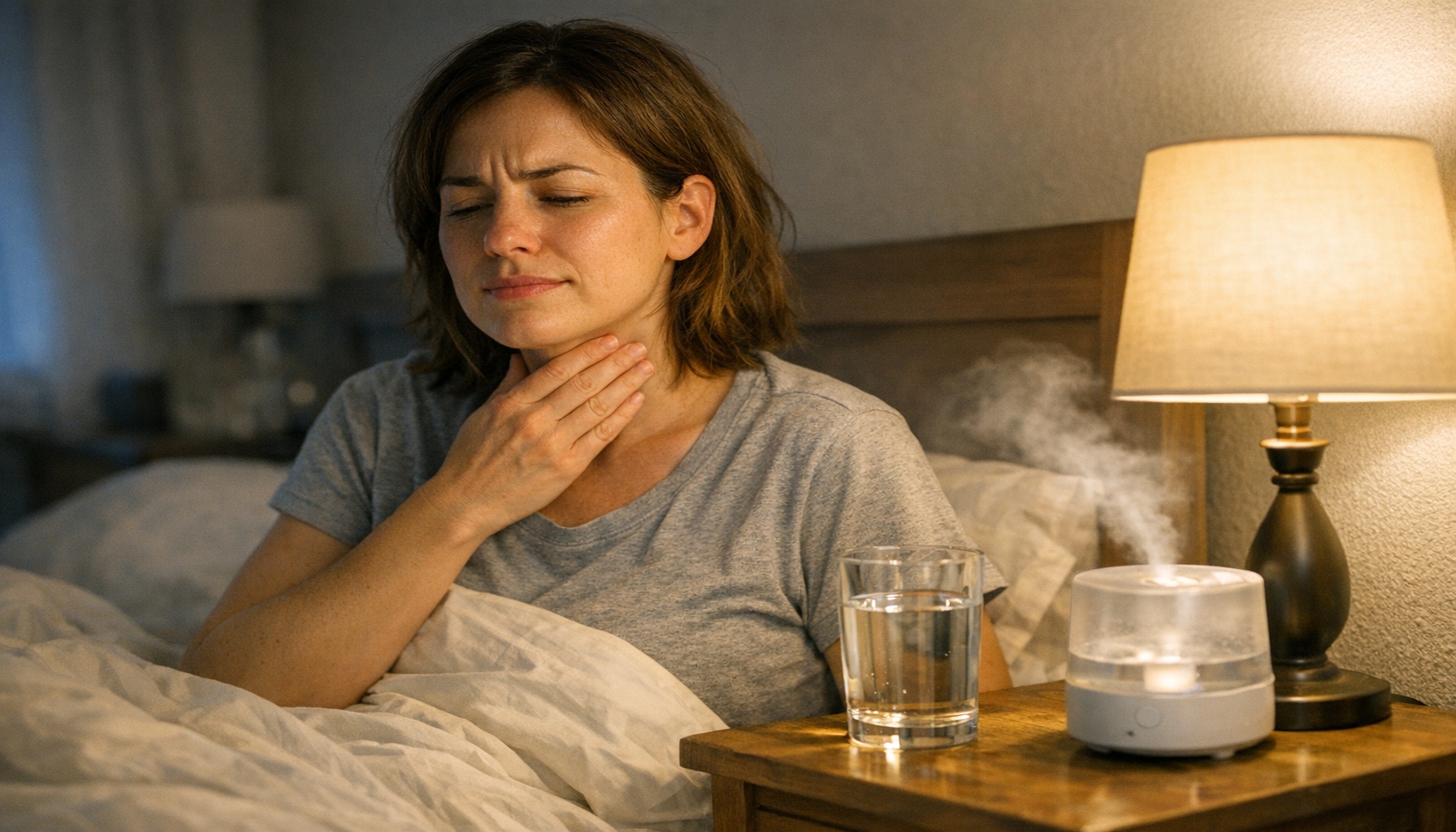 Ξηρός λαιμός τη νύχτα: αιτίες, απλές λύσεις και πότε να ανησυχήσεις!