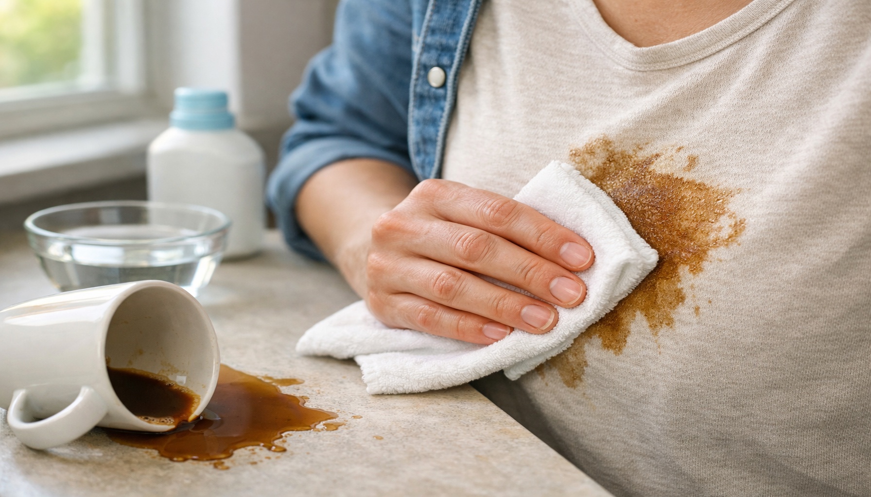 Λεκές από καφέ στα ρούχα: άμεσες λύσεις, λάθη και έξυπνη πρόληψη