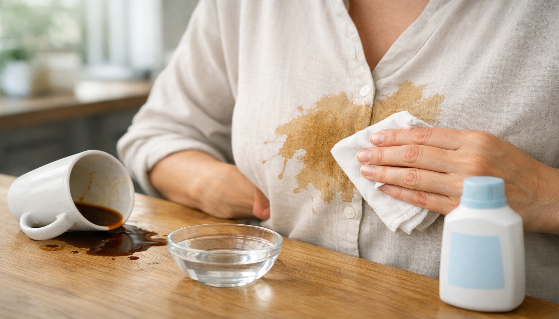 Λεκές από καφέ στα ρούχα: έξυπνες λύσεις και πρόληψη χωρίς άγχος