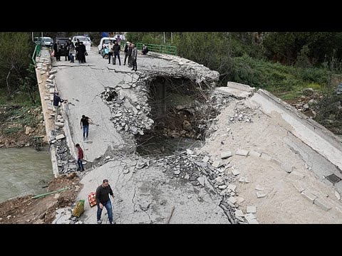 Εναέρια πλάνα δείχνουν εκτεταμένες καταστροφές στο νότιο Λίβανο